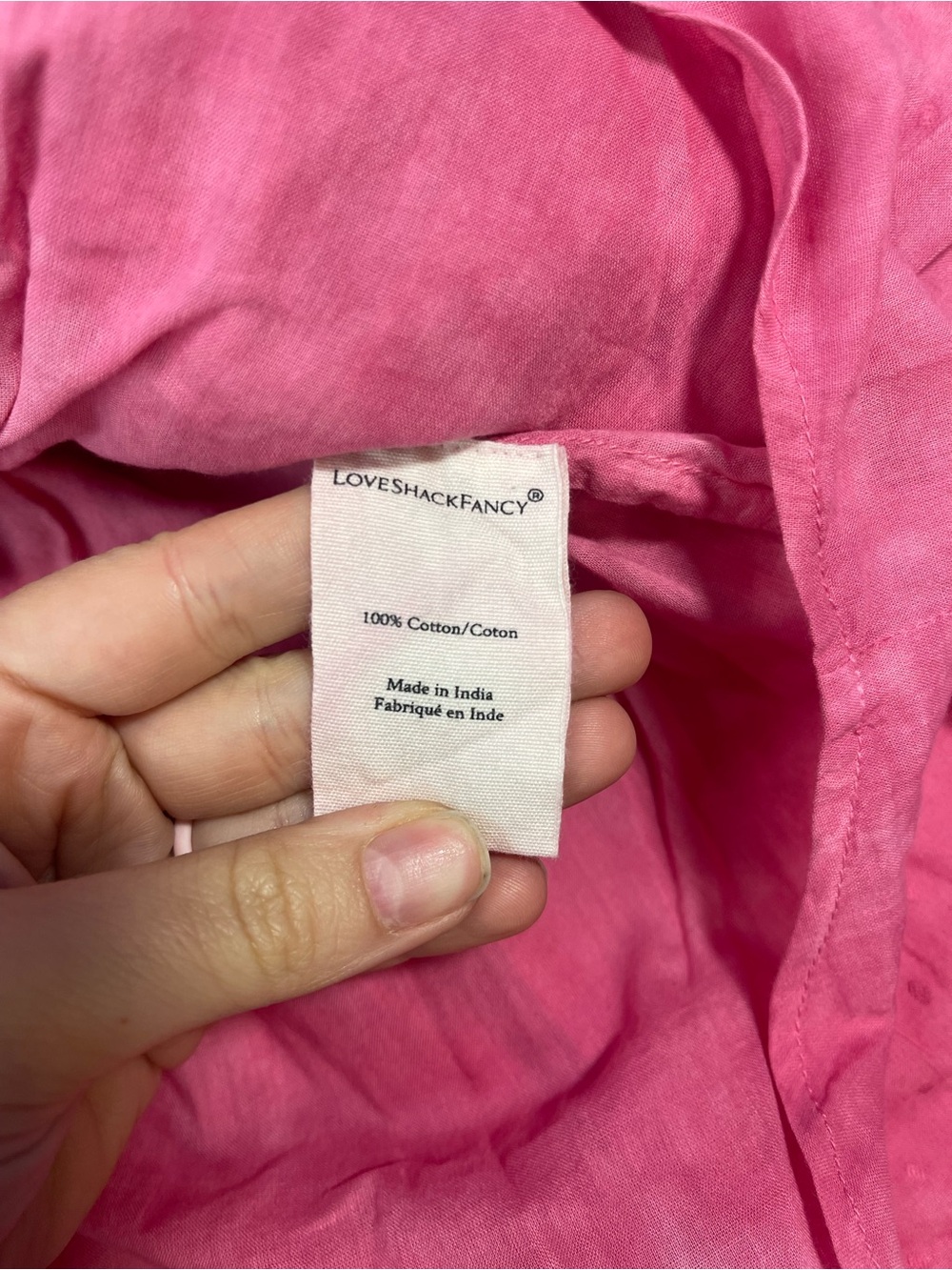 LoveShackFancy Pink Swiss Dot Ruffle Mini Dress Size M Cottagecore Romantic - Picture 7 of 8